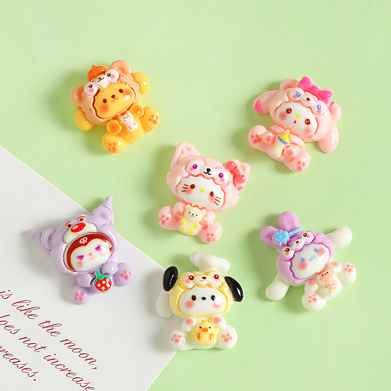 Resin Pigment Set - 18/20PCS Cute Cartoon Animals Cream Gel