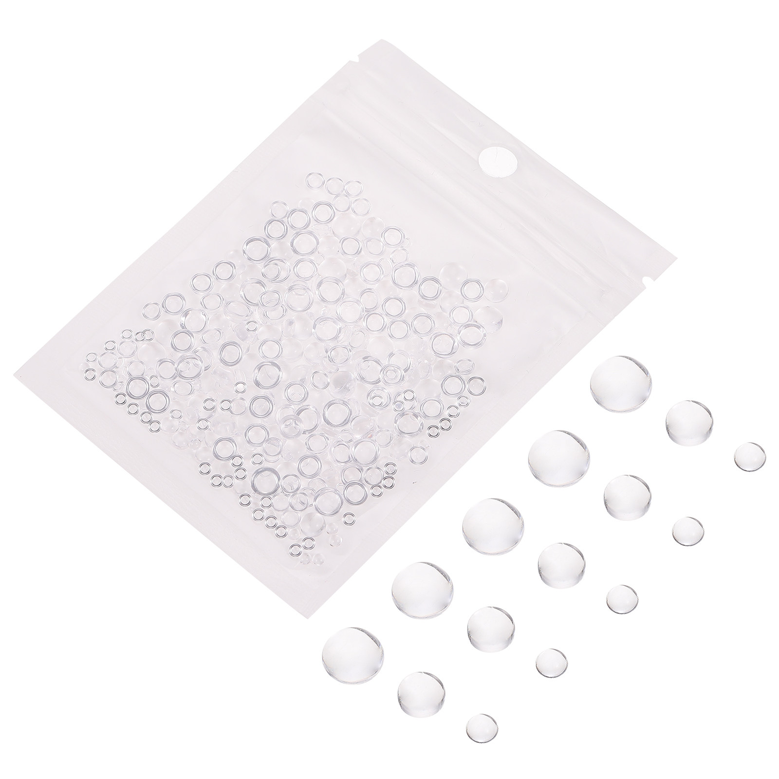 Resin Craft Material - 350Pcs Flat Round Resin Patches Vivid