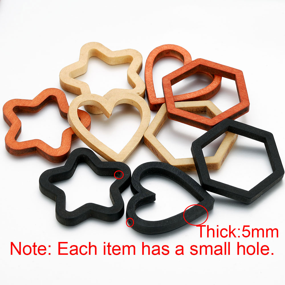 10pcs Wood Heart Square Silico – Resin Crafts Bewertung und Preis