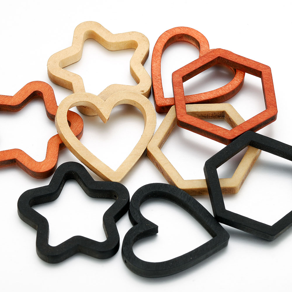 10pcs Wood Heart Square Silico – Resin Crafts Bewertung und Preis