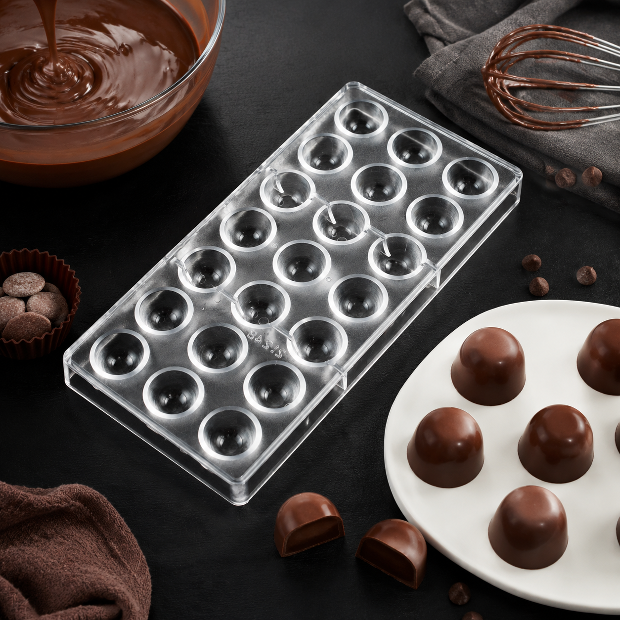 21 Cavity Dome Chocolate Mold  – Dome Mold Clear Bewertung und Preis