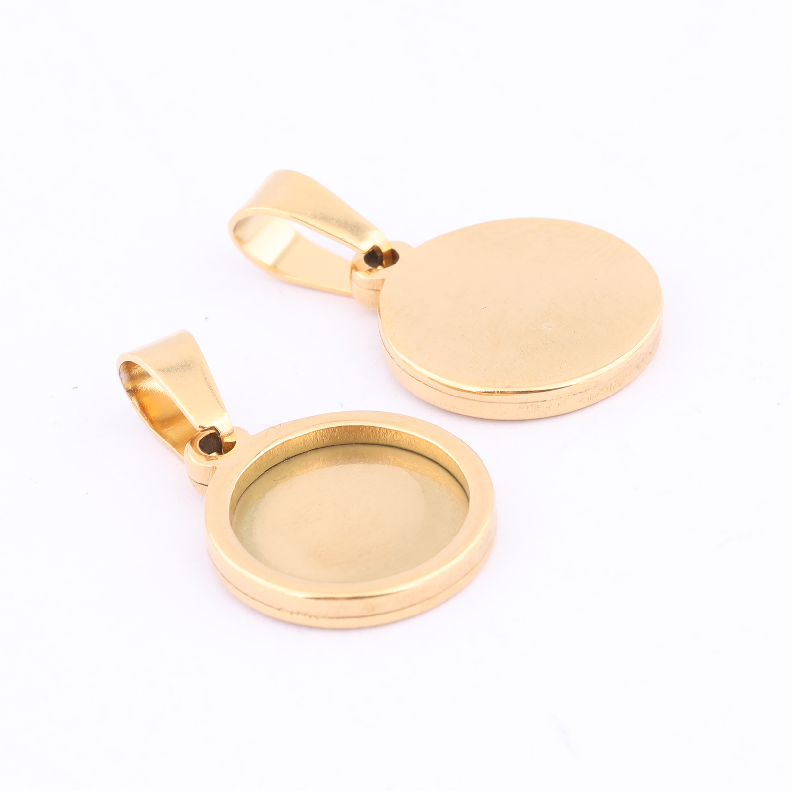 10pcs Gold Plated Black 12mm R – Bezels Set Pendant Bewertung und Preis