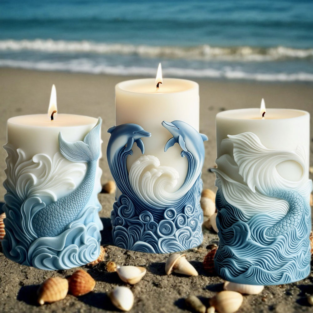 Ocean Theme Silicone Candle Mo – Resin Ocean Wave Mold Bewertung und Preis