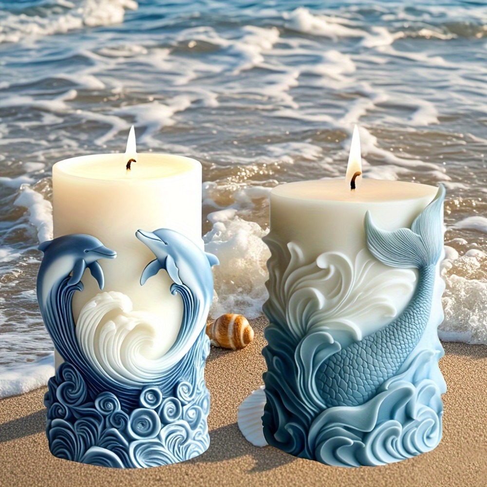 Ocean Theme Silicone Candle Mo – Resin Ocean Wave Mold Bewertung und Preis