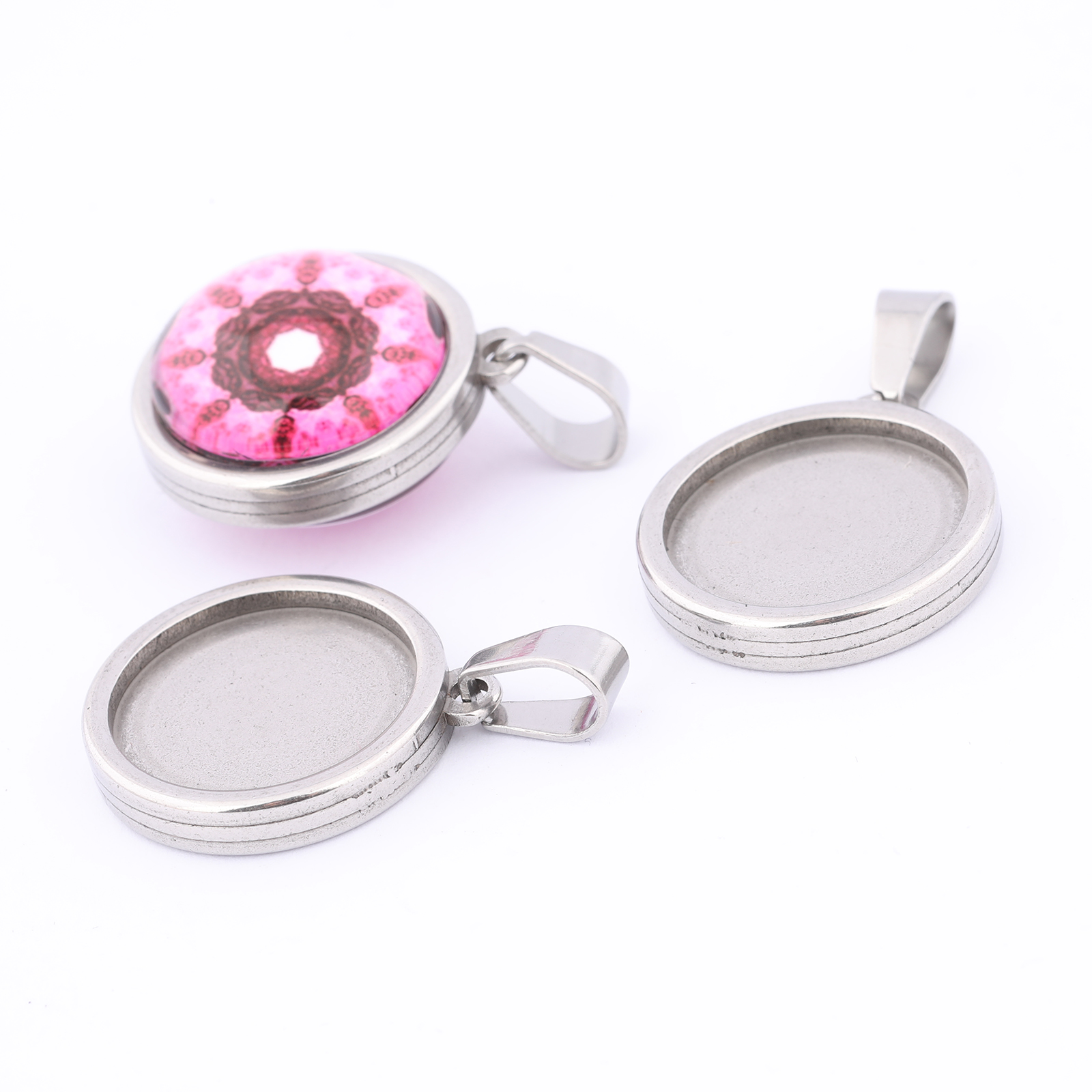 5pcs Stainless Steel Gold Plat – Bezels Set Pendant Bewertung und Preis