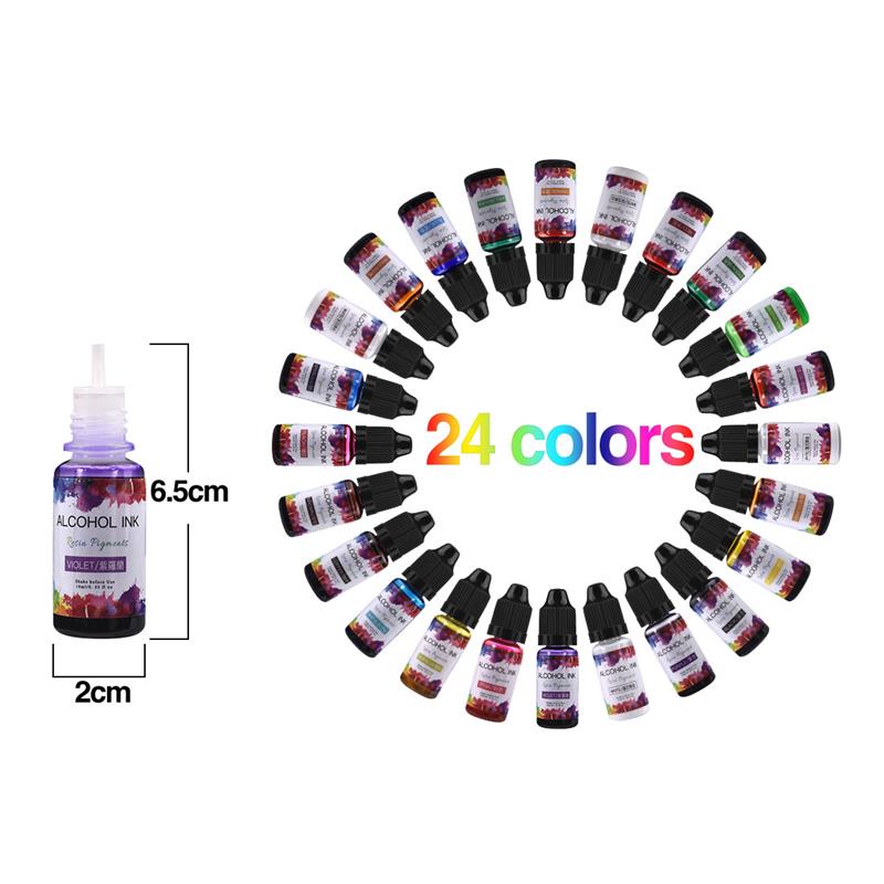 24 Color/Set 10ml  Resin Pigme – Resin Dye Alcohol Bewertung und Preis