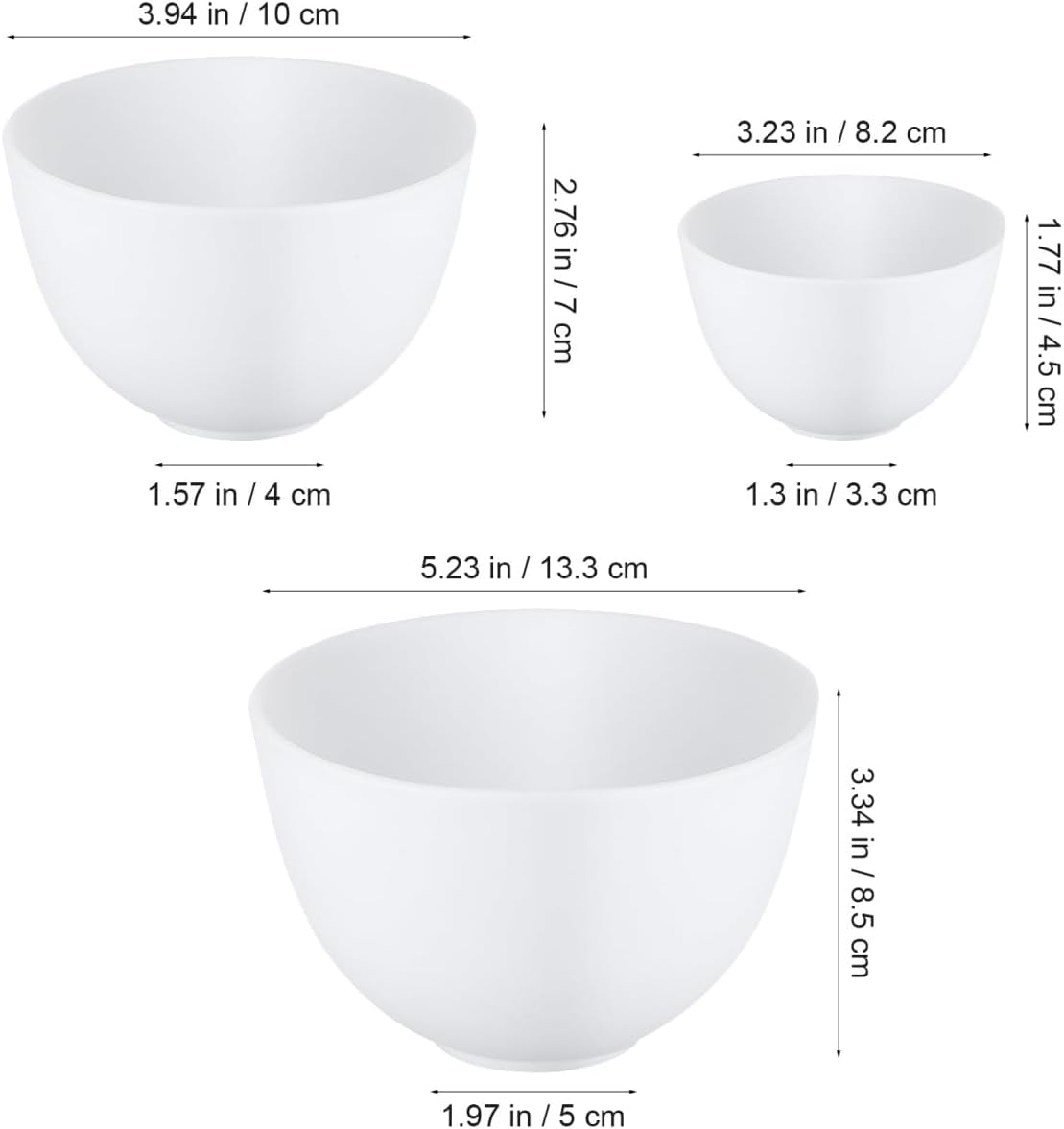 3pcs/set Silicone Bowls White  – Mixing Cup Silicone Bewertung und Preis