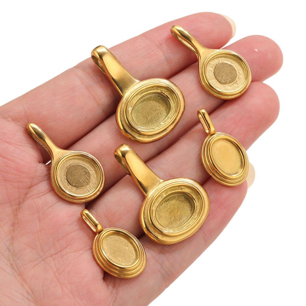 5pcs Stainless Steel Round Ova – Resin Crafts Bewertung und Preis