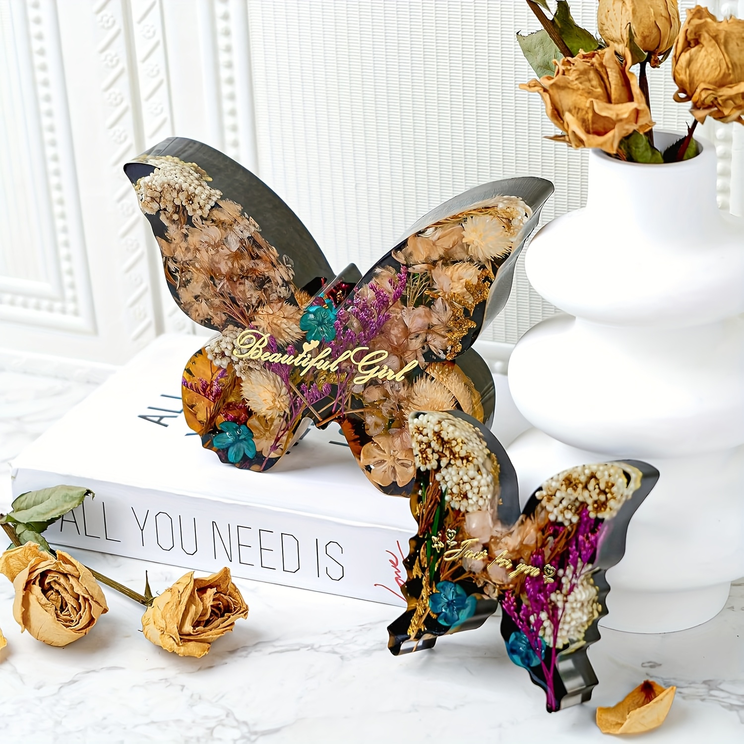 Two sizes of butterfly resin m – Flower Preservation Resin Bewertung und Preis