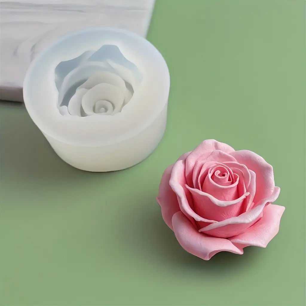 1 Rose Silicone Candle Mold -  – Flower Preservation Resin Bewertung und Preis