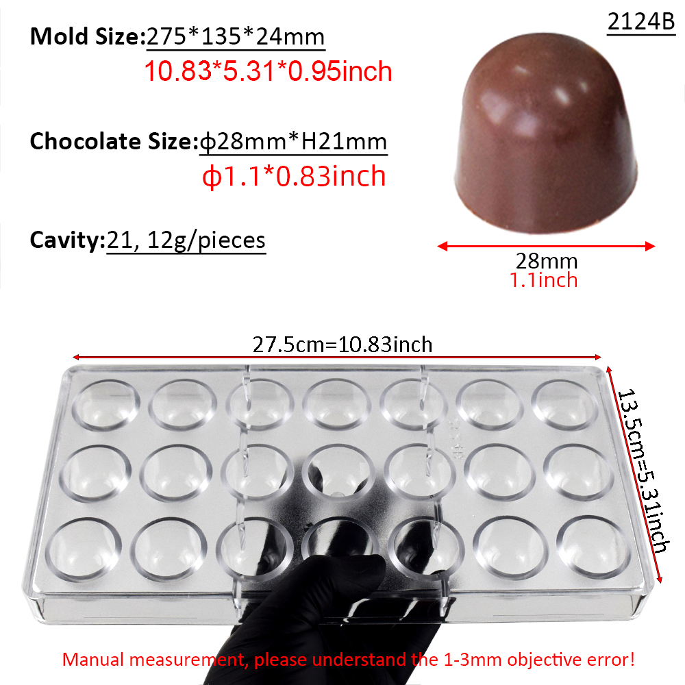 21 Cavity Dome Chocolate Mold  – Dome Mold Clear Bewertung und Preis