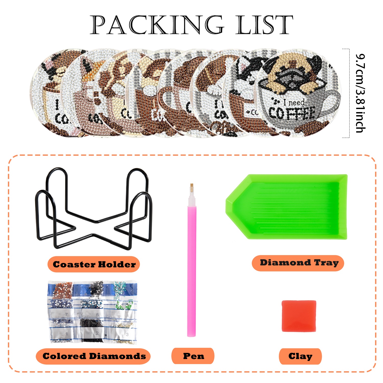 8 pieces/set of diamond painti – Resin Craft Kit Bewertung und Preis