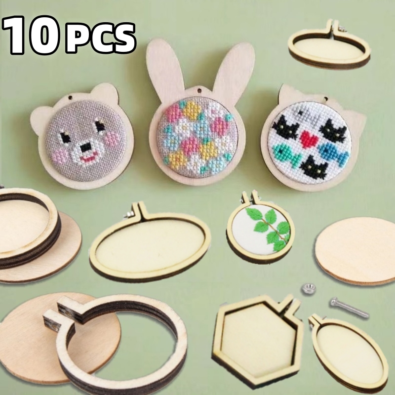 10PCS Mini Embroidery Hoop Woo – Wood Ring Blank Bewertung und Preis