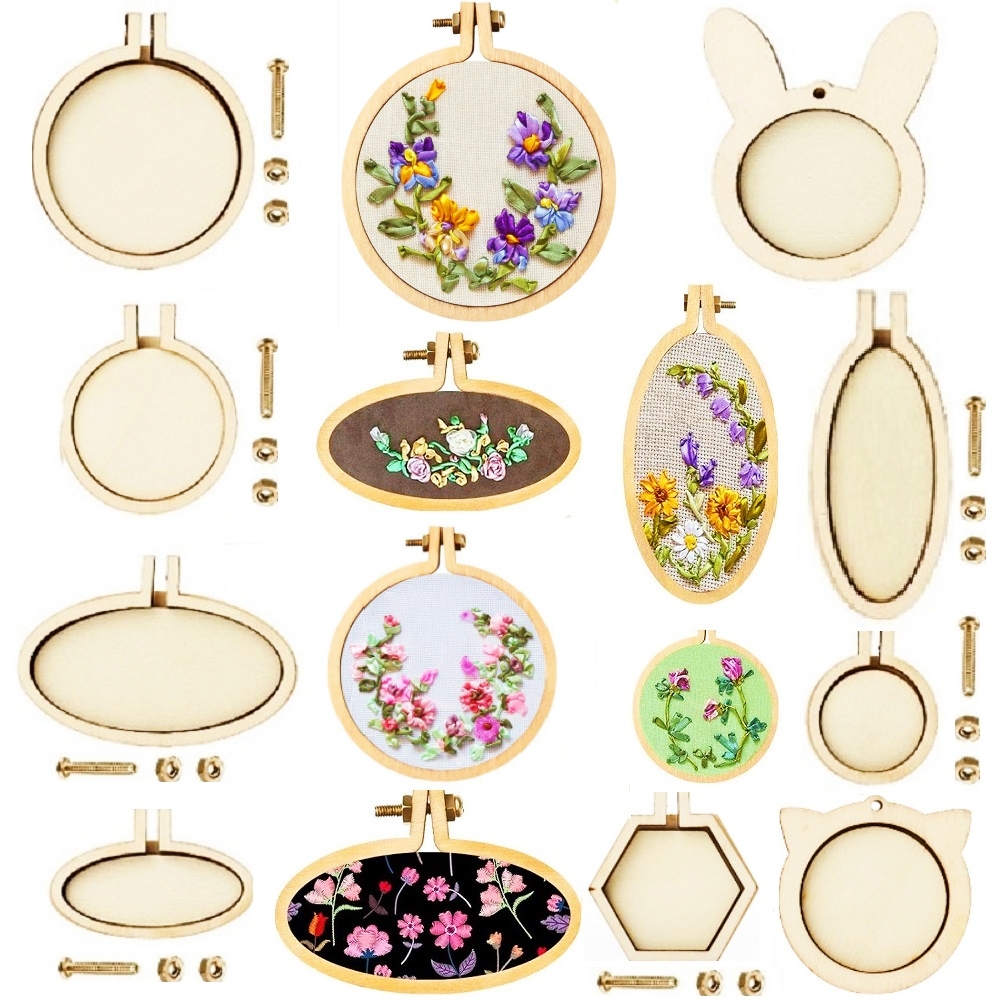 10PCS Mini Embroidery Hoop Woo – Wood Ring Blank Bewertung und Preis