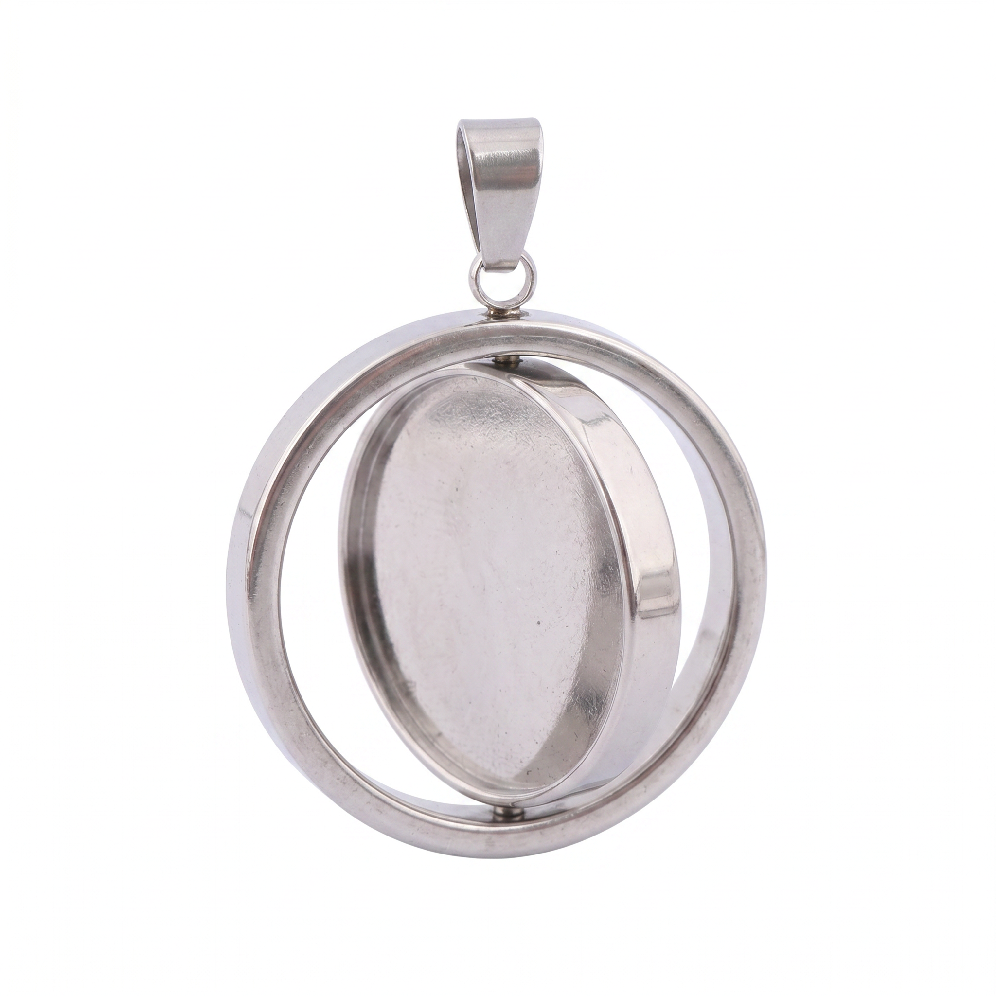3pcs Stainless Steel  Rotatabl – Bezels Set Pendant Bewertung und Preis