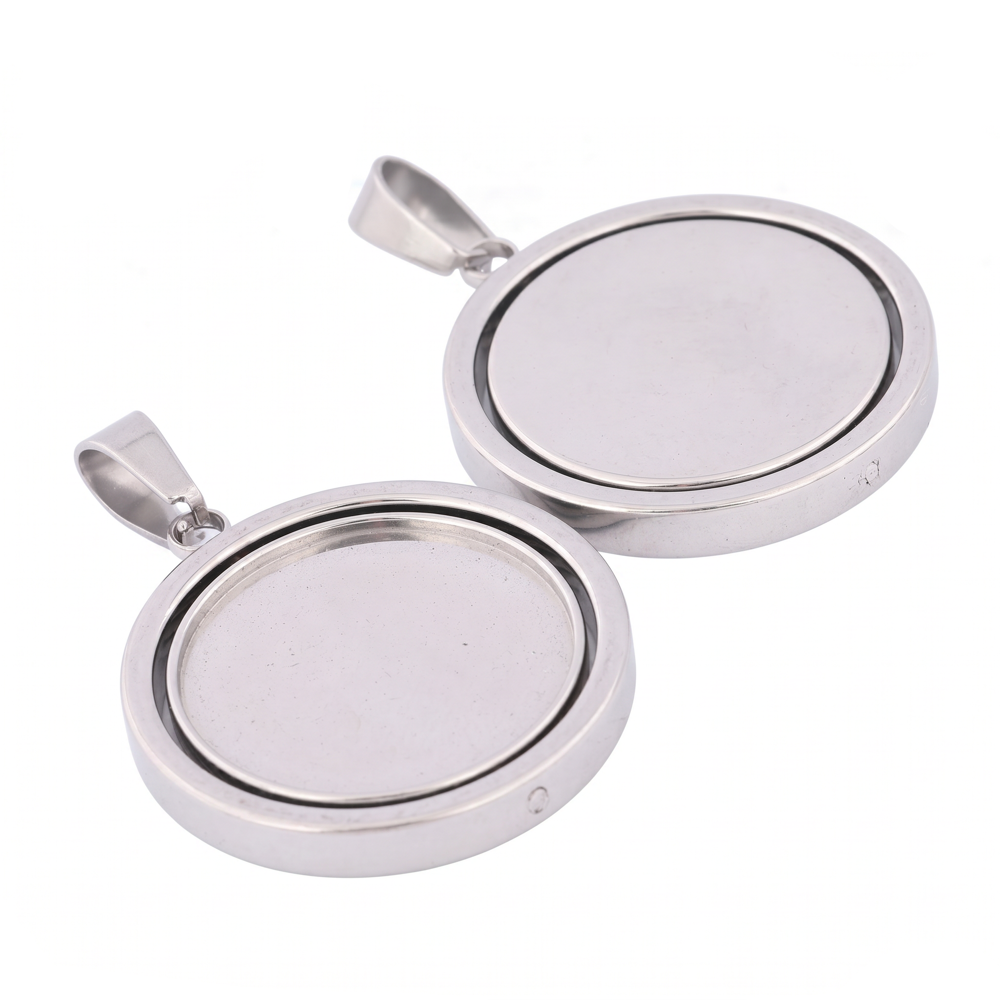 3pcs Stainless Steel  Rotatabl – Bezels Set Pendant Bewertung und Preis