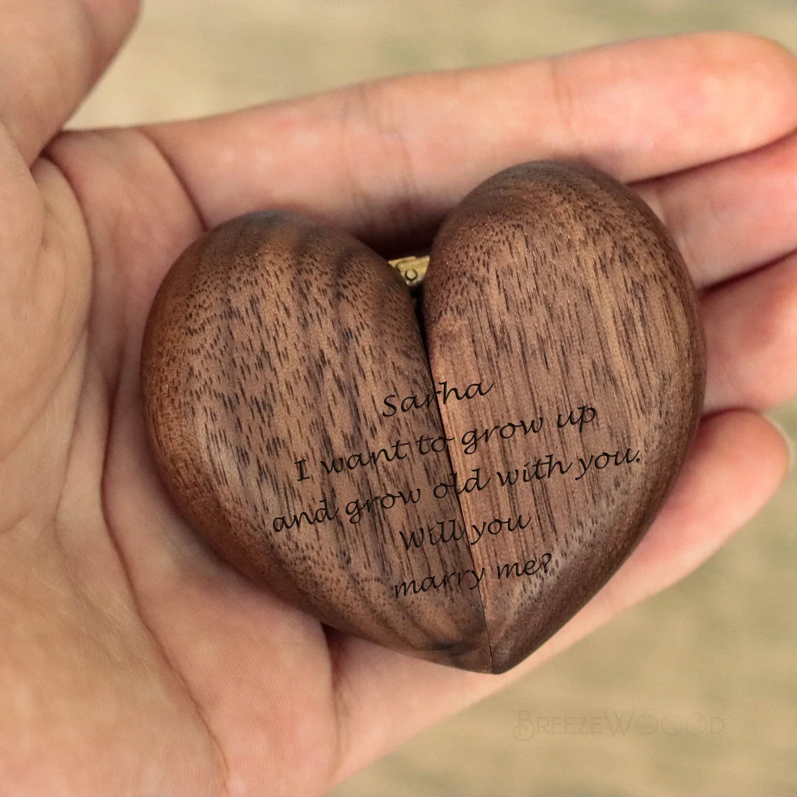 Romantic Heart - Shaped Wooden – Wood Ring Blank Bewertung und Preis