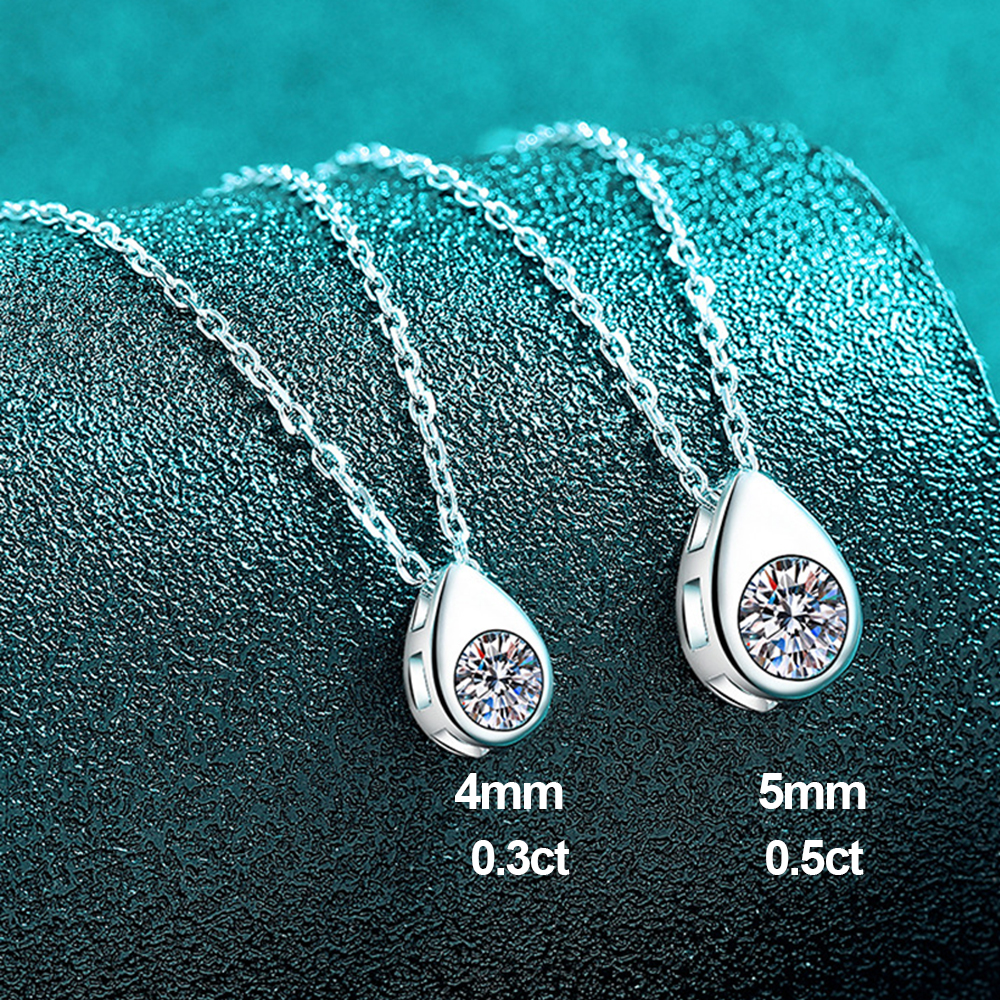 0.3/0.5CT Solitaire Diamond Mo – Bezels Set Pendant Bewertung und Preis