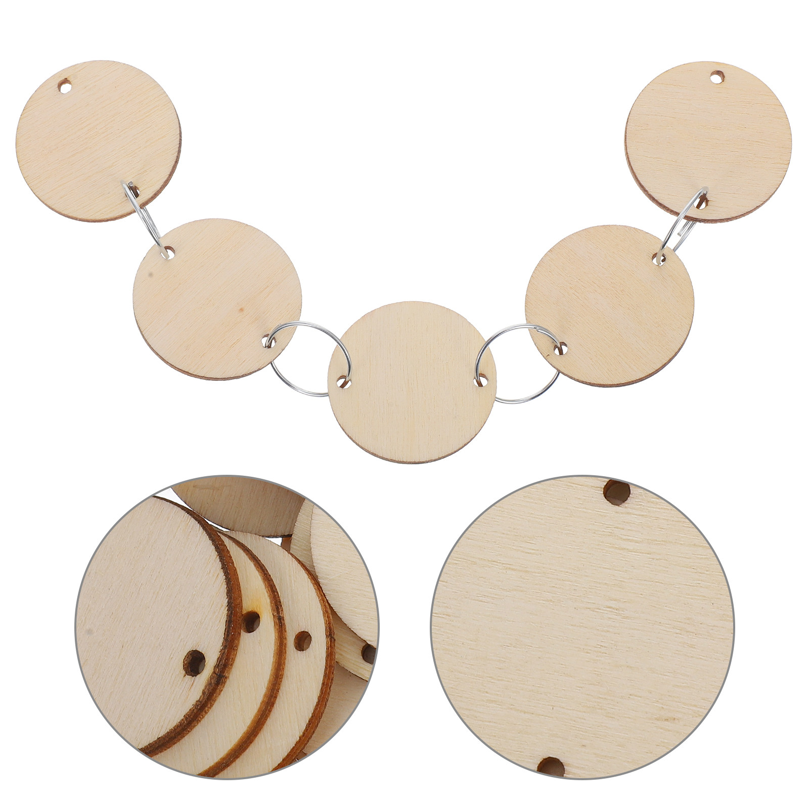 100Pcs Round Wood Chips Calend – Wood Ring Blank Bewertung und Preis