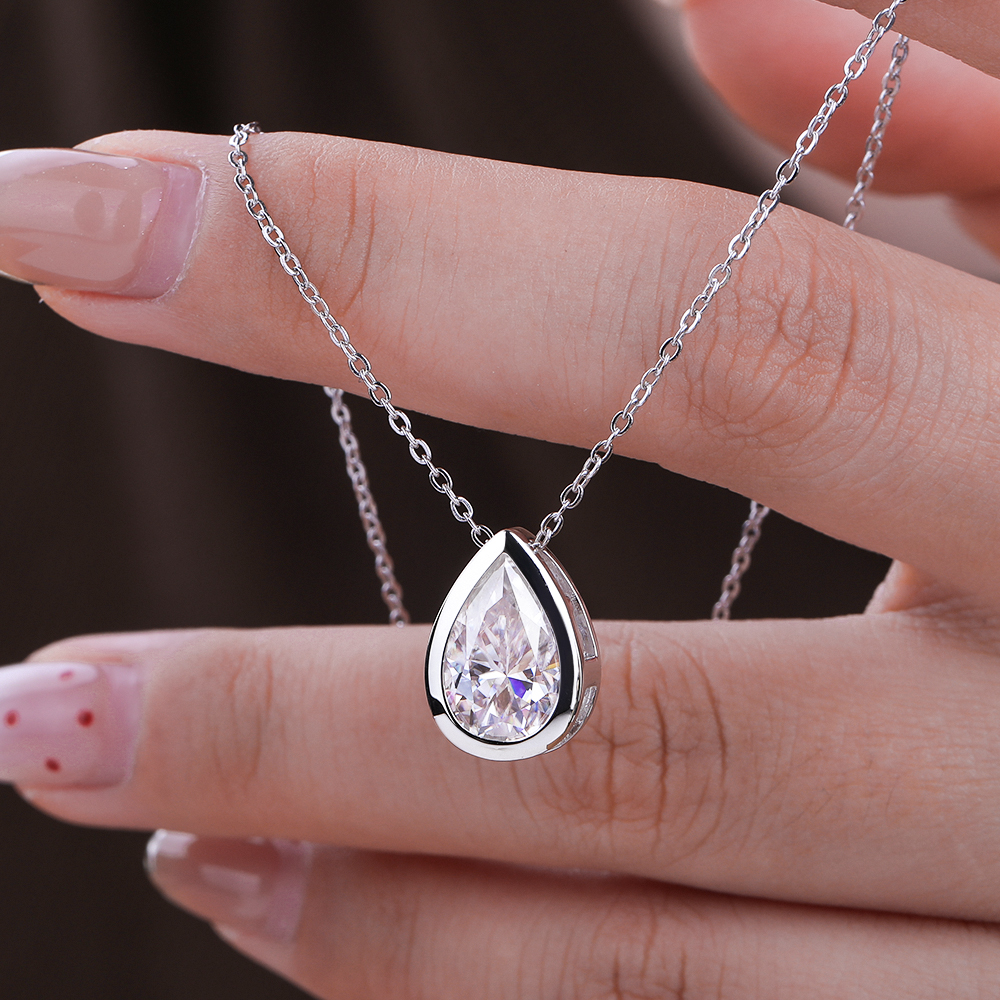 GXTRS 1-4CT Waterdrop Moissani – Bezels Set Pendant Bewertung und Preis