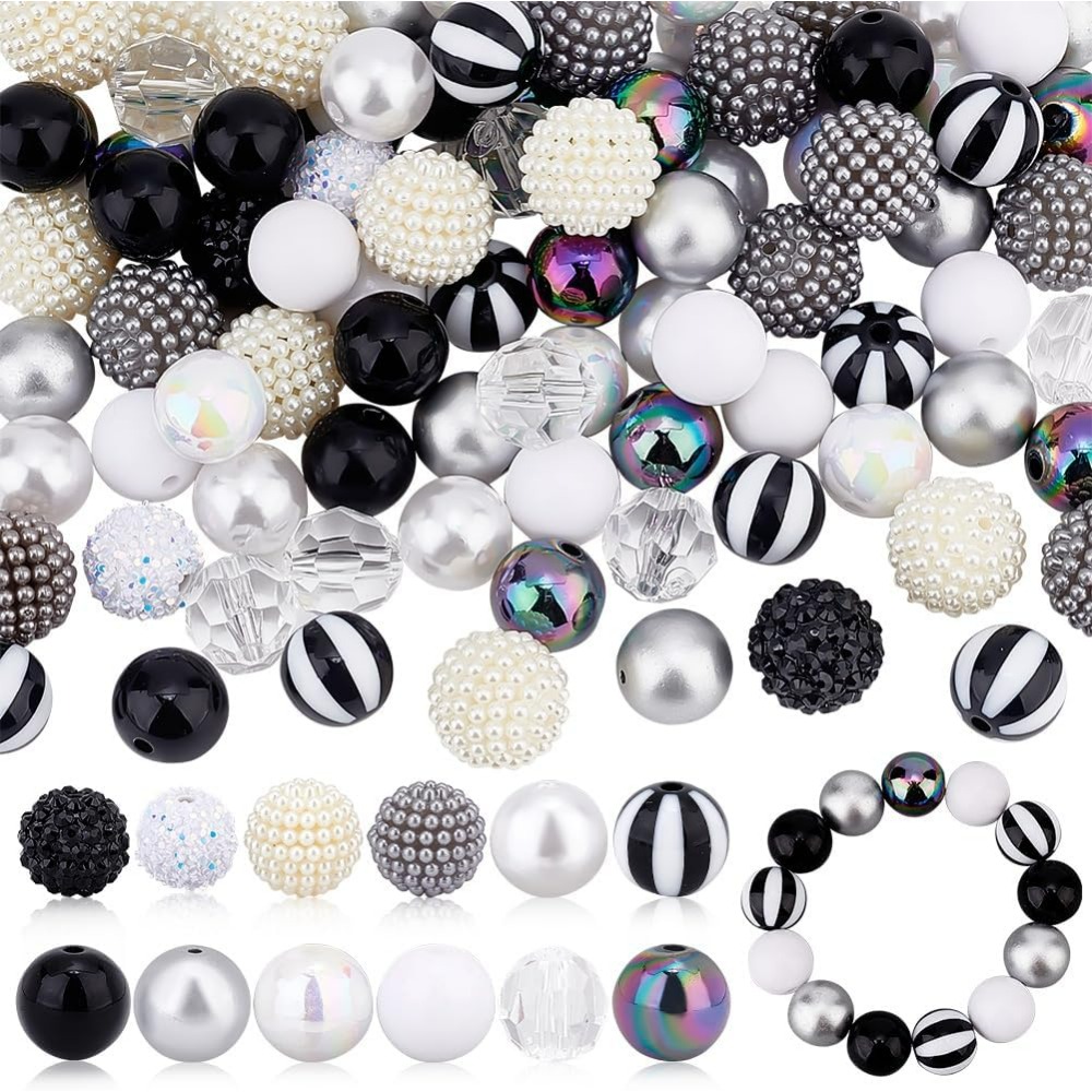 106pcs Chunky Beads 12 Styles  – Resin Crafts Bewertung und Preis
