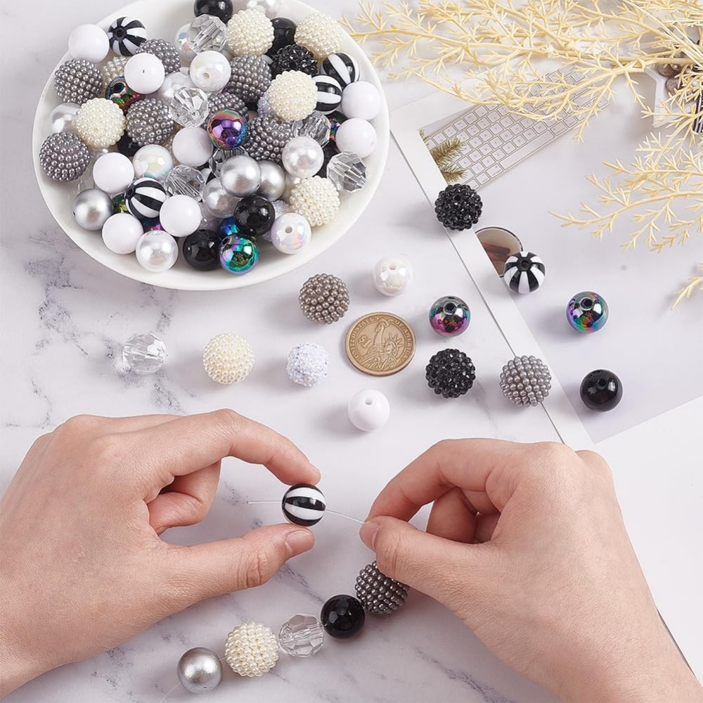 106pcs Chunky Beads 12 Styles  – Resin Crafts Bewertung und Preis