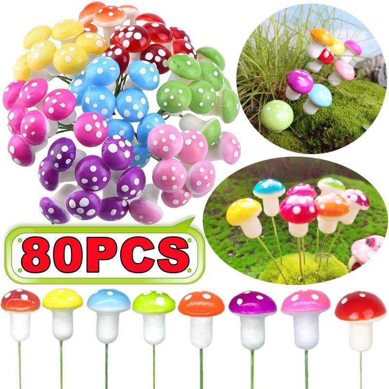 10-80PCS Mini Color Mushroom D – Terrarium Moss Art Bewertung und Preis