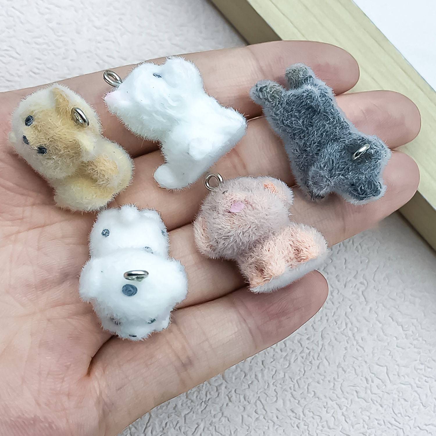 5pcs&1pc Flocked Resin Animal  – Resin Craft Material Bewertung und Preis
