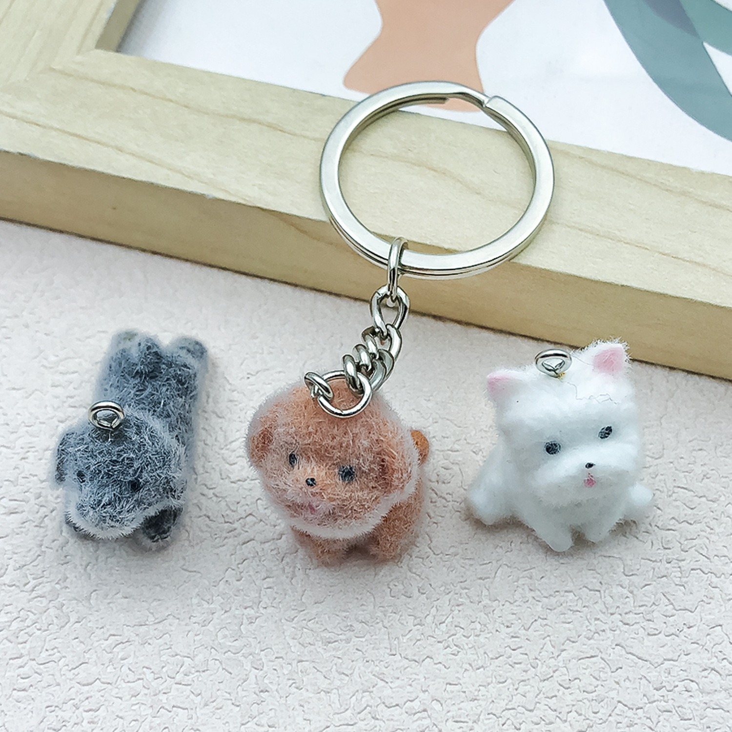 5pcs&1pc Flocked Resin Animal  – Resin Craft Material Bewertung und Preis