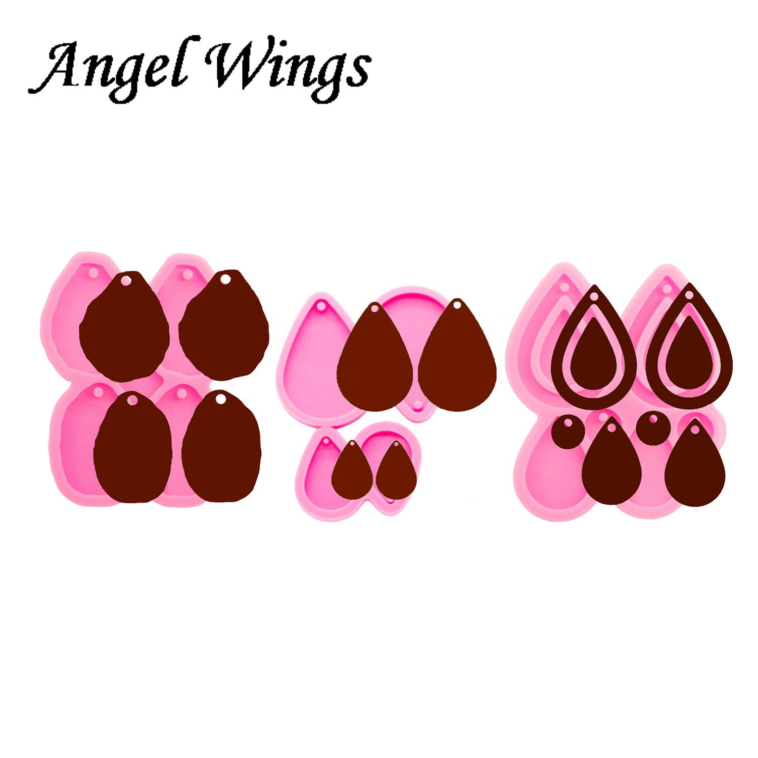 Shiny Tear Drop Hoop Earrings  – Geode Mold Silicone Bewertung und Preis