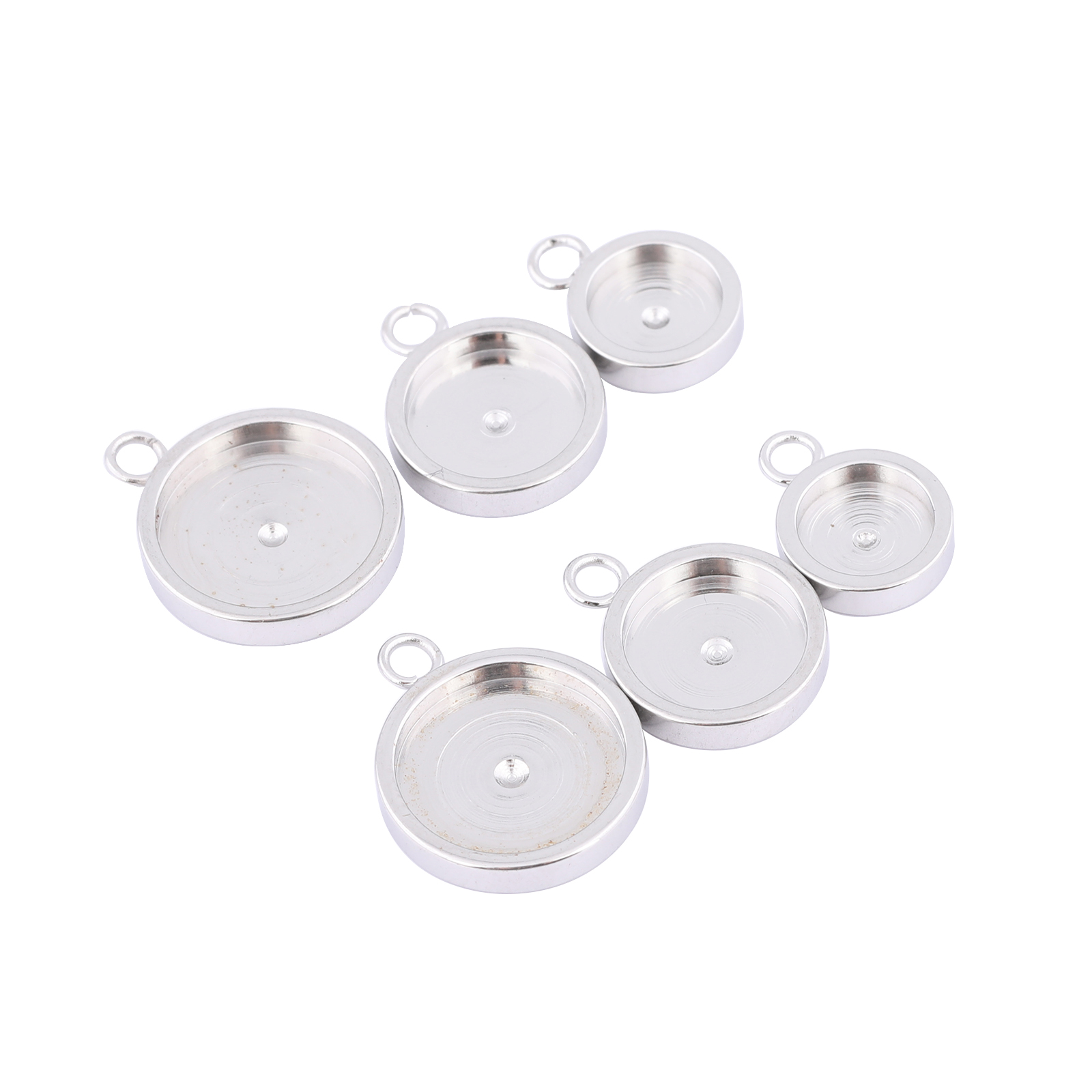 20pcs Stainless Steel 6mm 8mm  – Bezels Set Pendant Bewertung und Preis