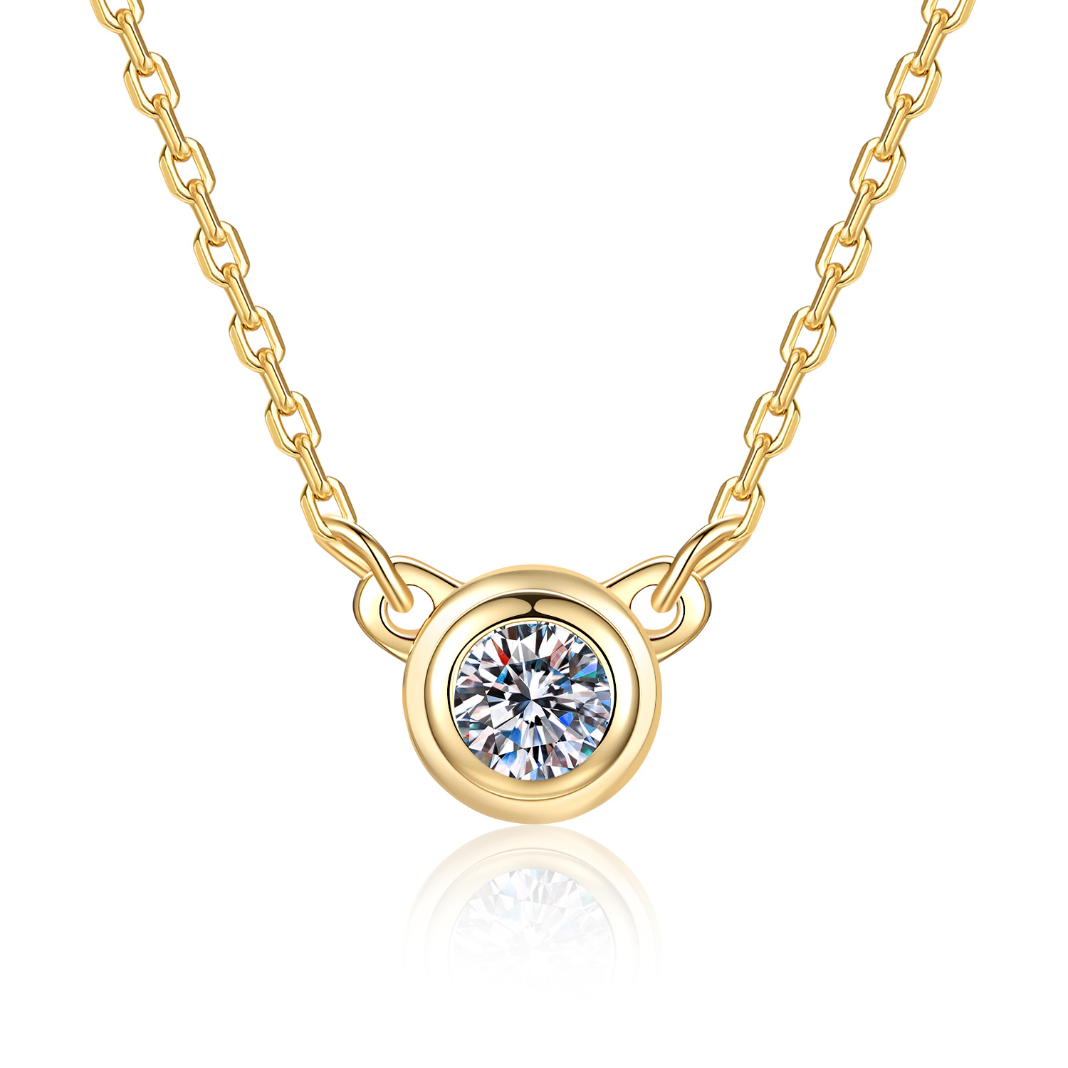 S925 Sterling Silver Moissanit – Bezels Set Pendant Bewertung und Preis