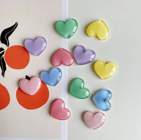 6pcs Colorful Heart Shaped Fri – Resin Glitter Pack Bewertung und Preis