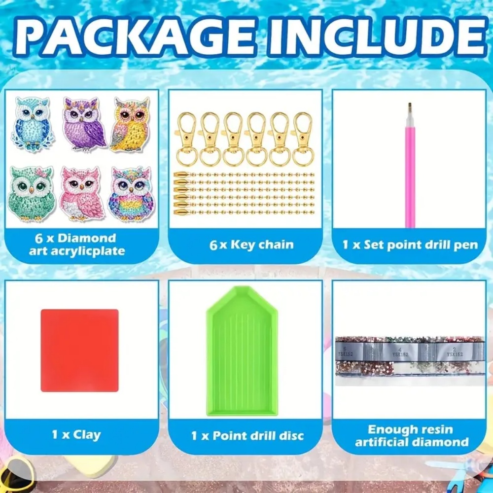 6-piece/set DIY Diamond Keycha – Resin Craft Supplies Bewertung und Preis