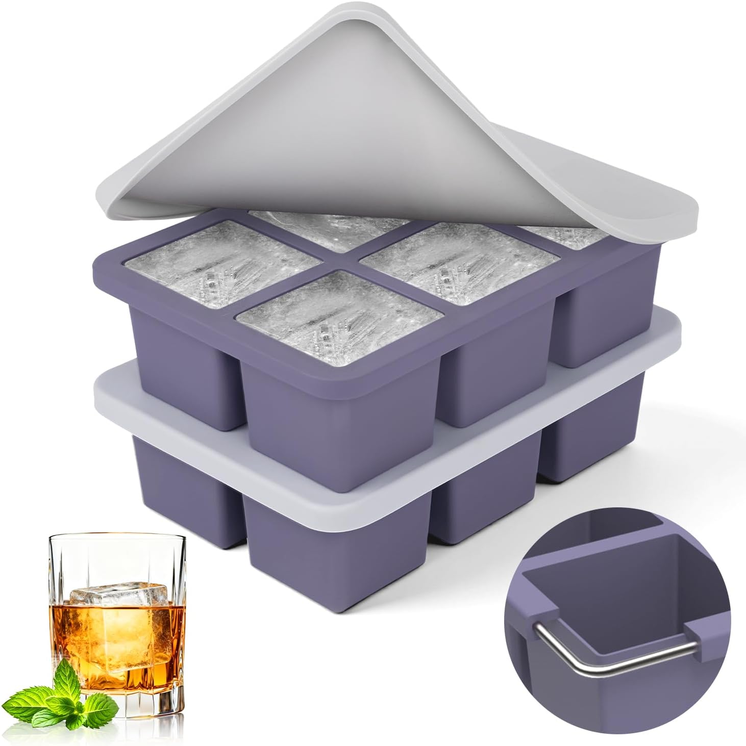 2pack Large Silicone Ice Cube  – Silicone Mold Tray Bewertung und Preis