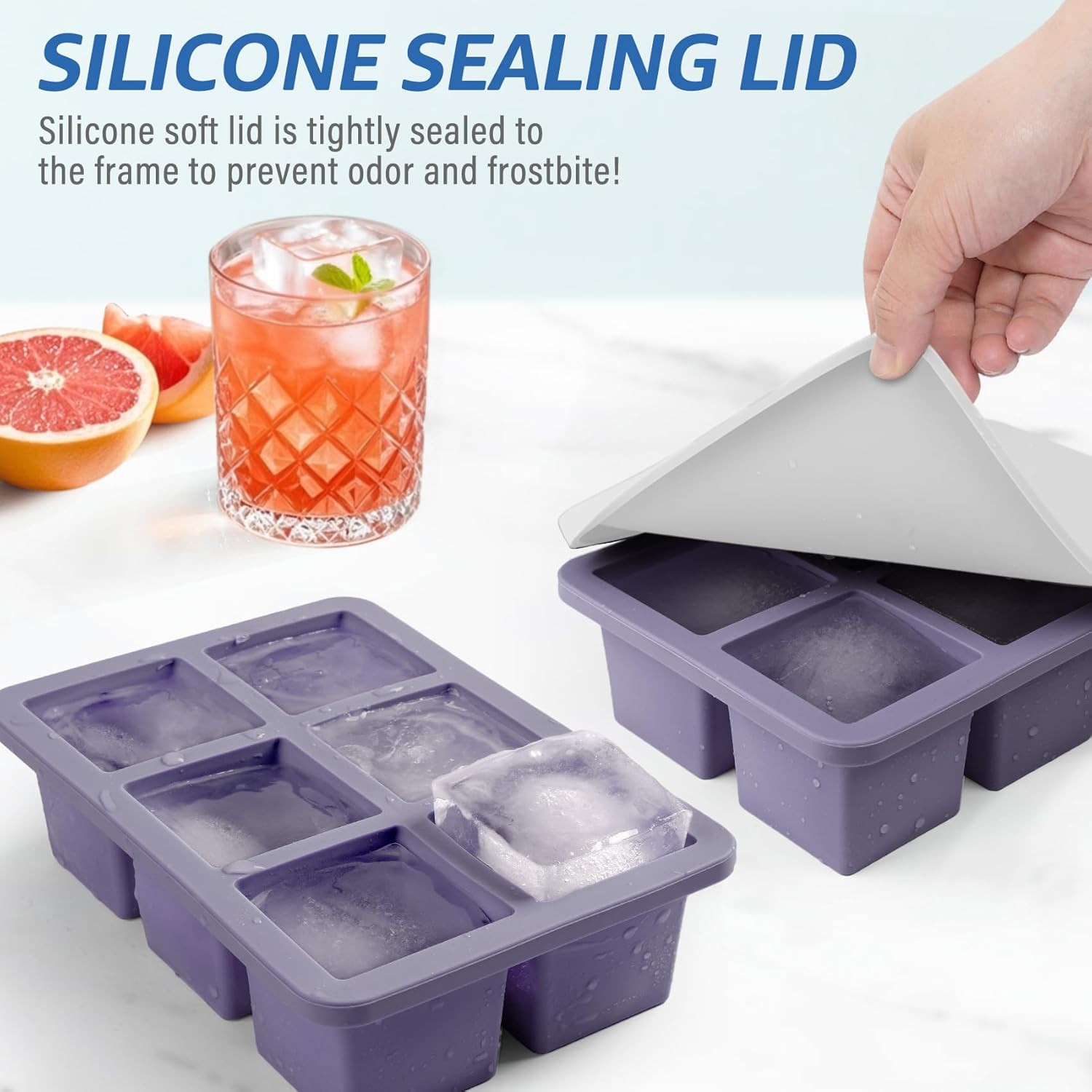 2pack Large Silicone Ice Cube  – Silicone Mold Tray Bewertung und Preis