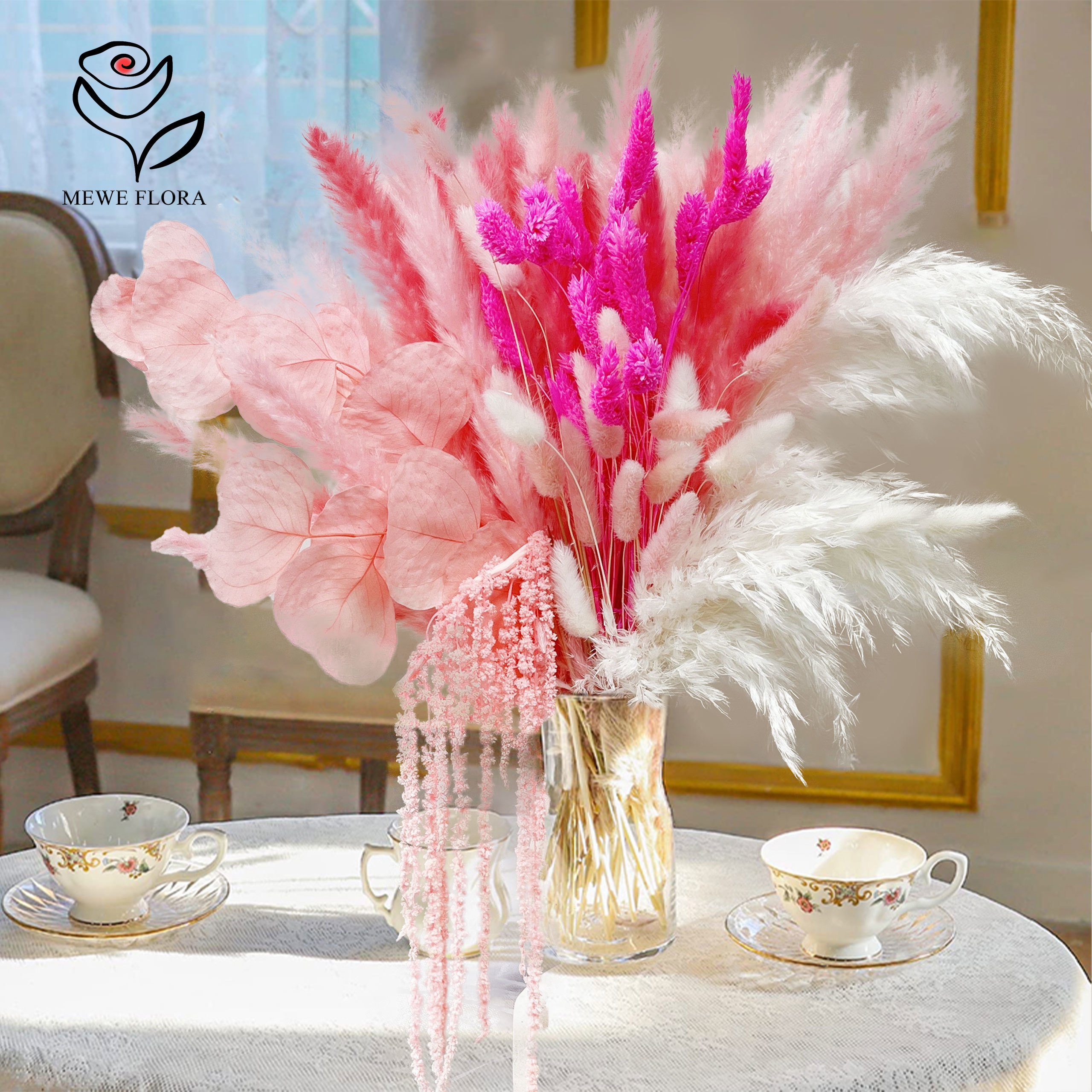 Natural Pampas Pink Dried Flow – Dried Flower Bulk Bewertung und Preis