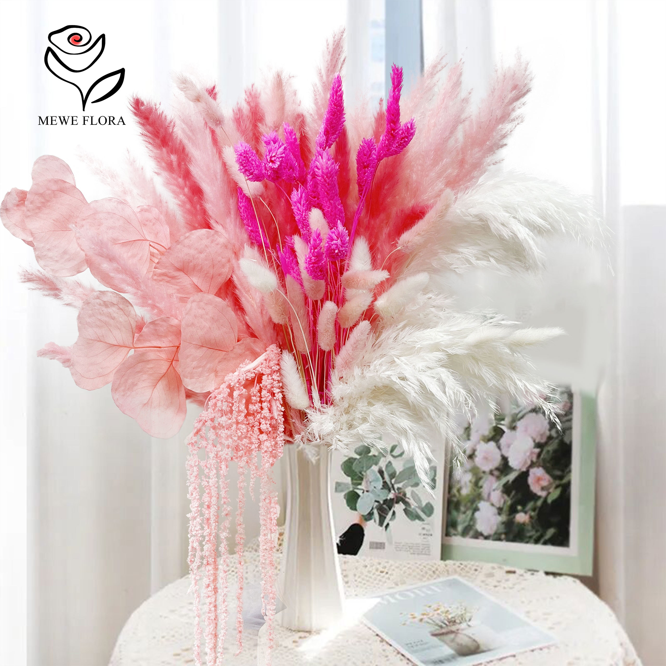Natural Pampas Pink Dried Flow – Dried Flower Bulk Bewertung und Preis