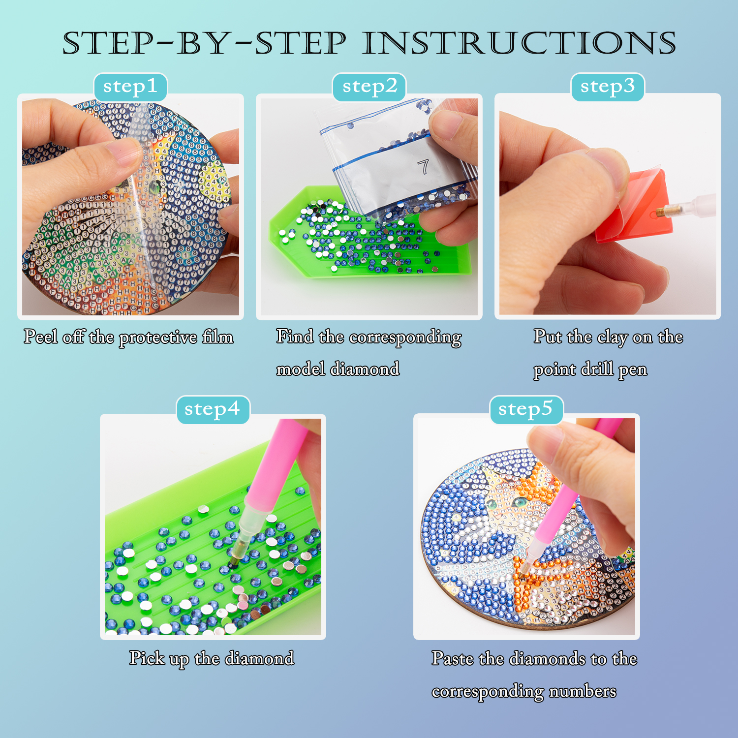 8 pieces/set of diamond painte – Resin Craft Kit Bewertung und Preis
