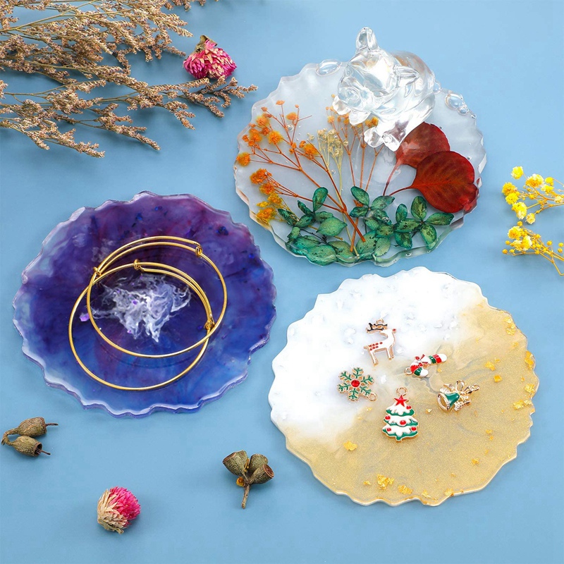 6 Pieces Resin Coaster Mold La – Geode Mold Silicone Bewertung und Preis