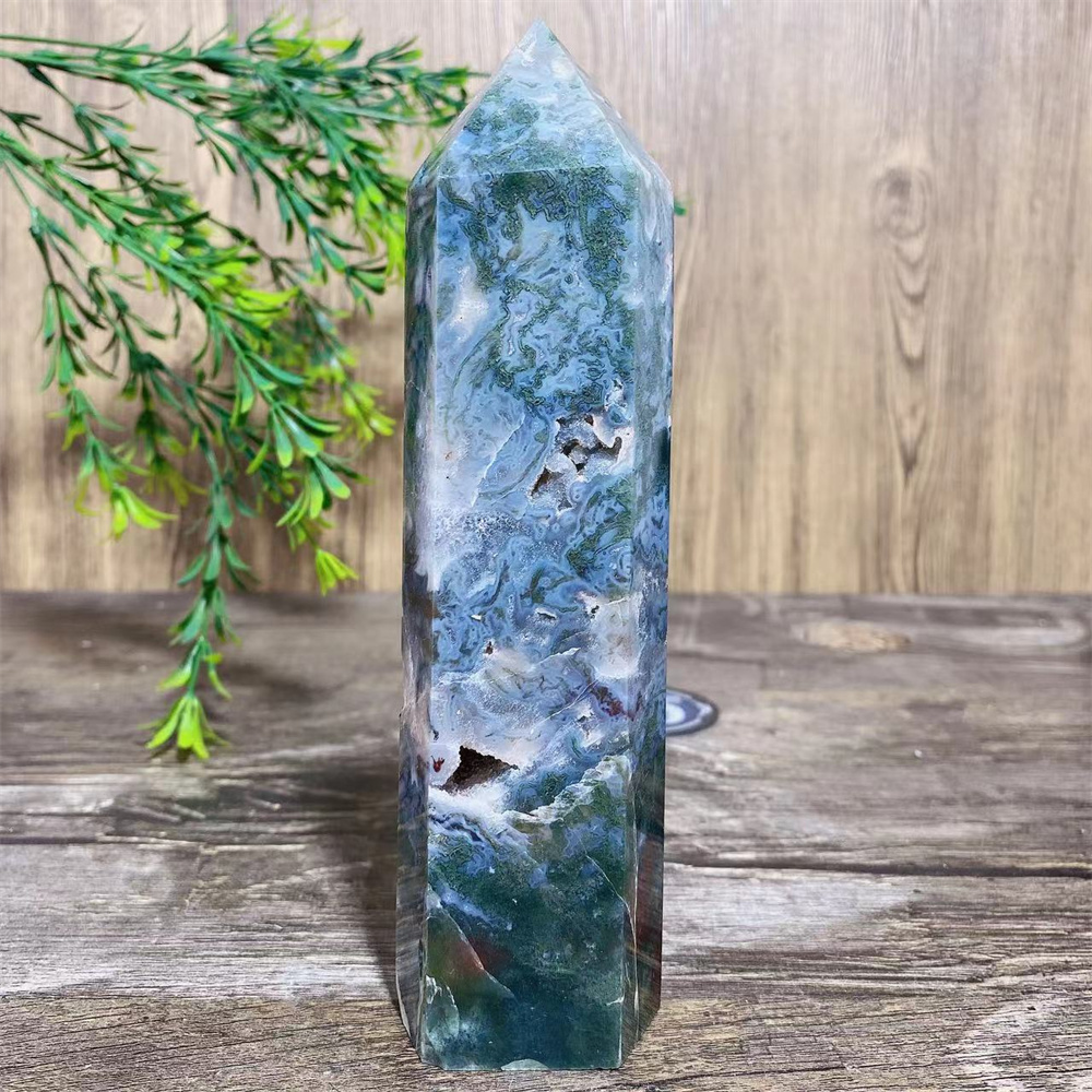 Big Green Moss Agate Druzy Nat – Terrarium Moss Art Bewertung und Preis
