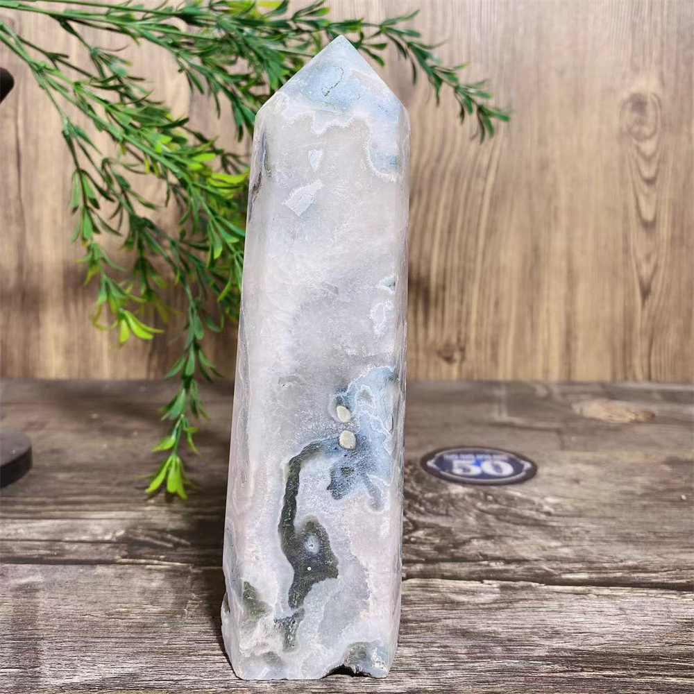 Big Green Moss Agate Druzy Nat – Terrarium Moss Art Bewertung und Preis