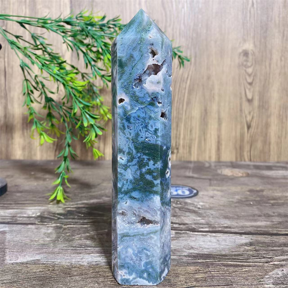 Big Green Moss Agate Druzy Nat – Terrarium Moss Art Bewertung und Preis
