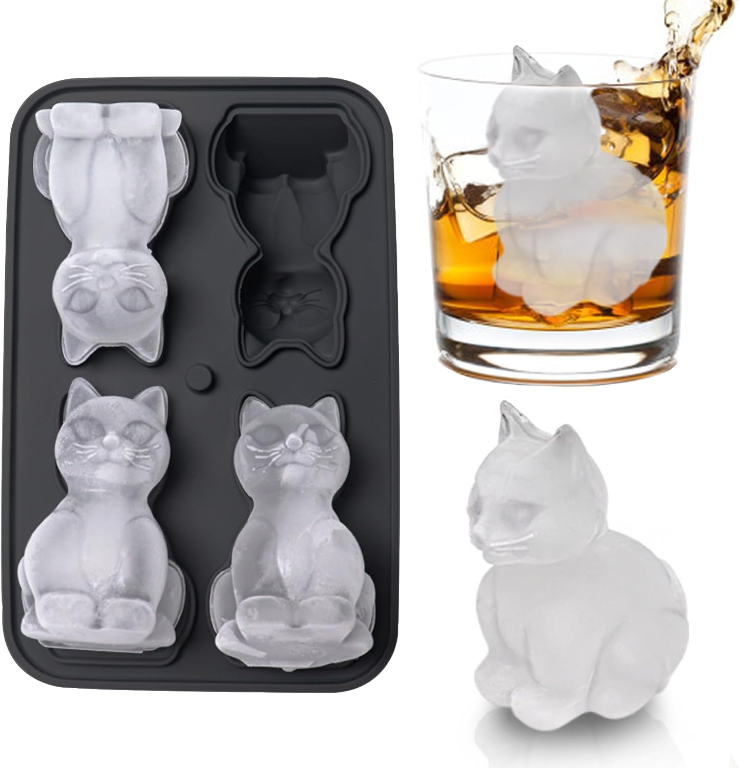 3D Cat Ice Cube Mold, Admaison – Silicone Mold Tray Bewertung und Preis
