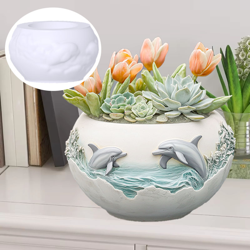 Couple dolphin relief succulen – Resin Ocean Wave Mold Bewertung und Preis