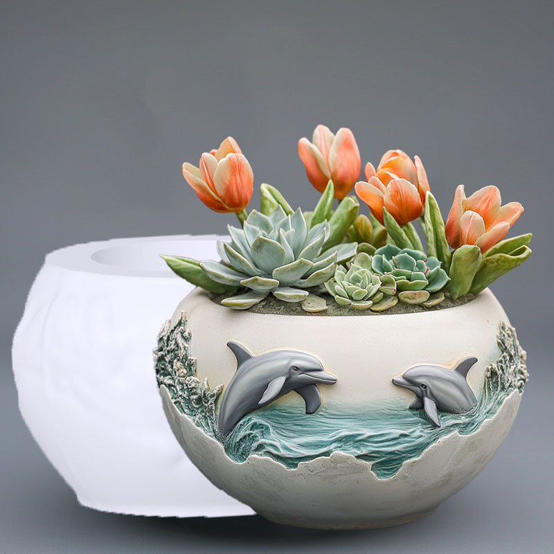 Couple dolphin relief succulen – Resin Ocean Wave Mold Bewertung und Preis