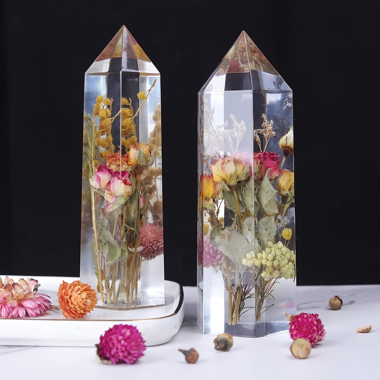 1Pcs Crystal Tower Resin Silic – Flower Preservation Resin Bewertung und Preis
