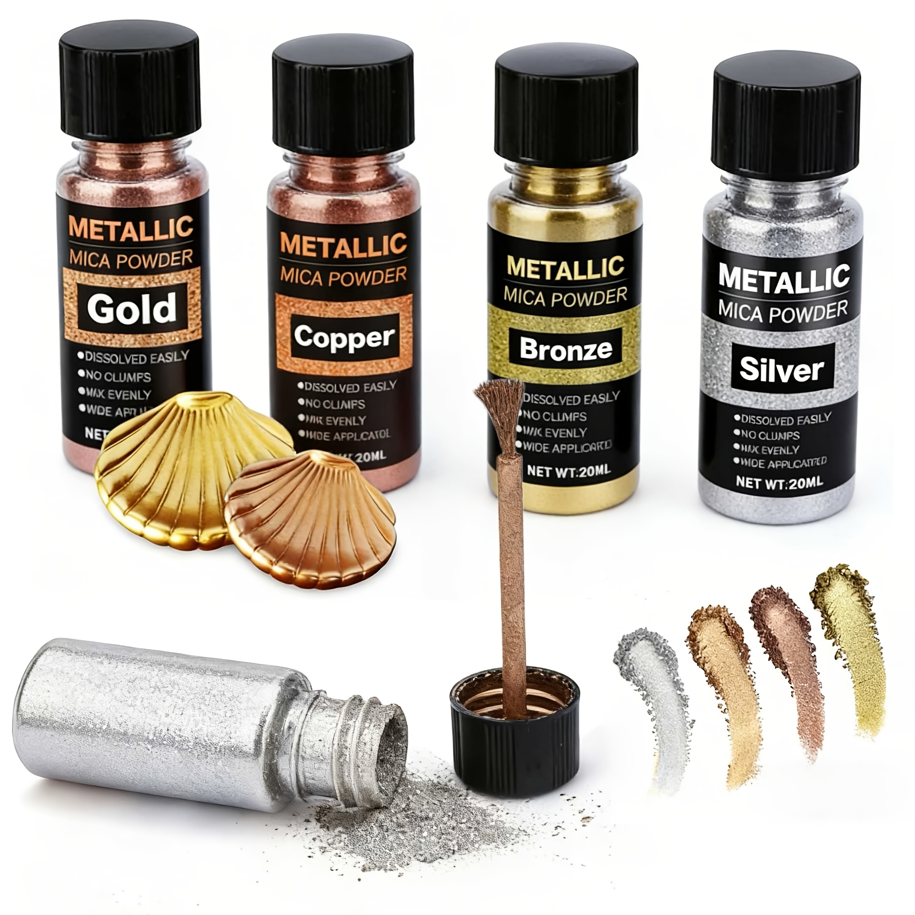 Metallic Mica Powder, Brushed  – Resin Pigment Set Bewertung und Preis