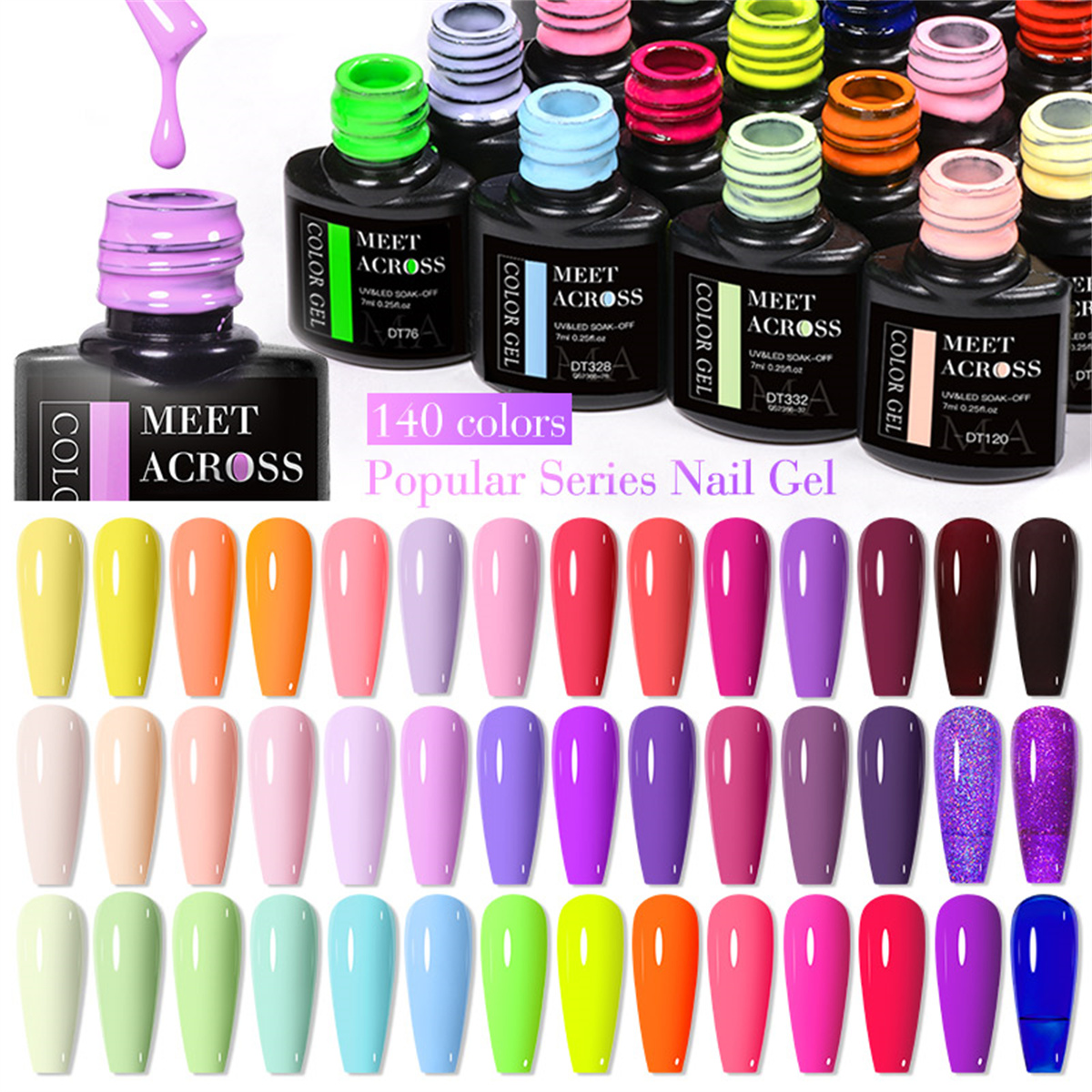 8pcs Gel Nail Polish Set HEMA  – Resin Glitter Pack Bewertung und Preis