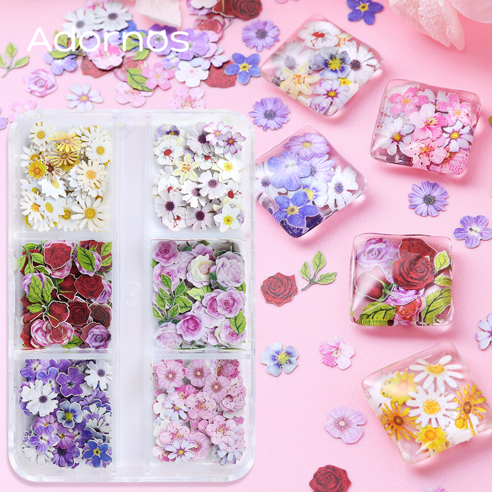 6 Grids Flowers Wood Pulp Chip – Flower Preservation Resin Bewertung und Preis